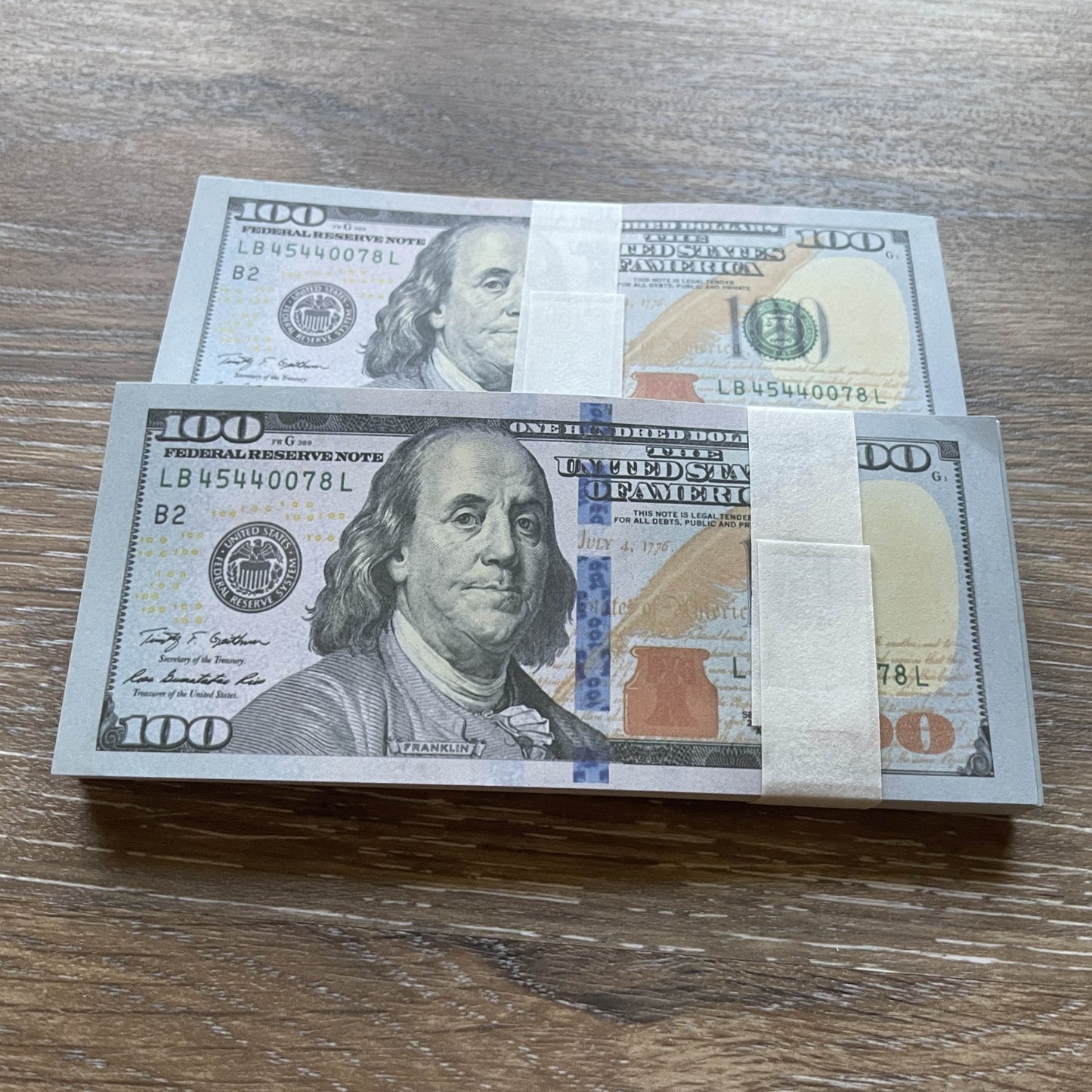 $20,000 Full-Print Prop Cash in $100 Bills