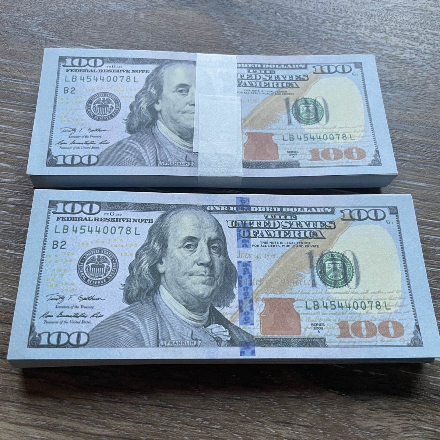 $20,000 Full-Print Prop Cash in $100 Bills