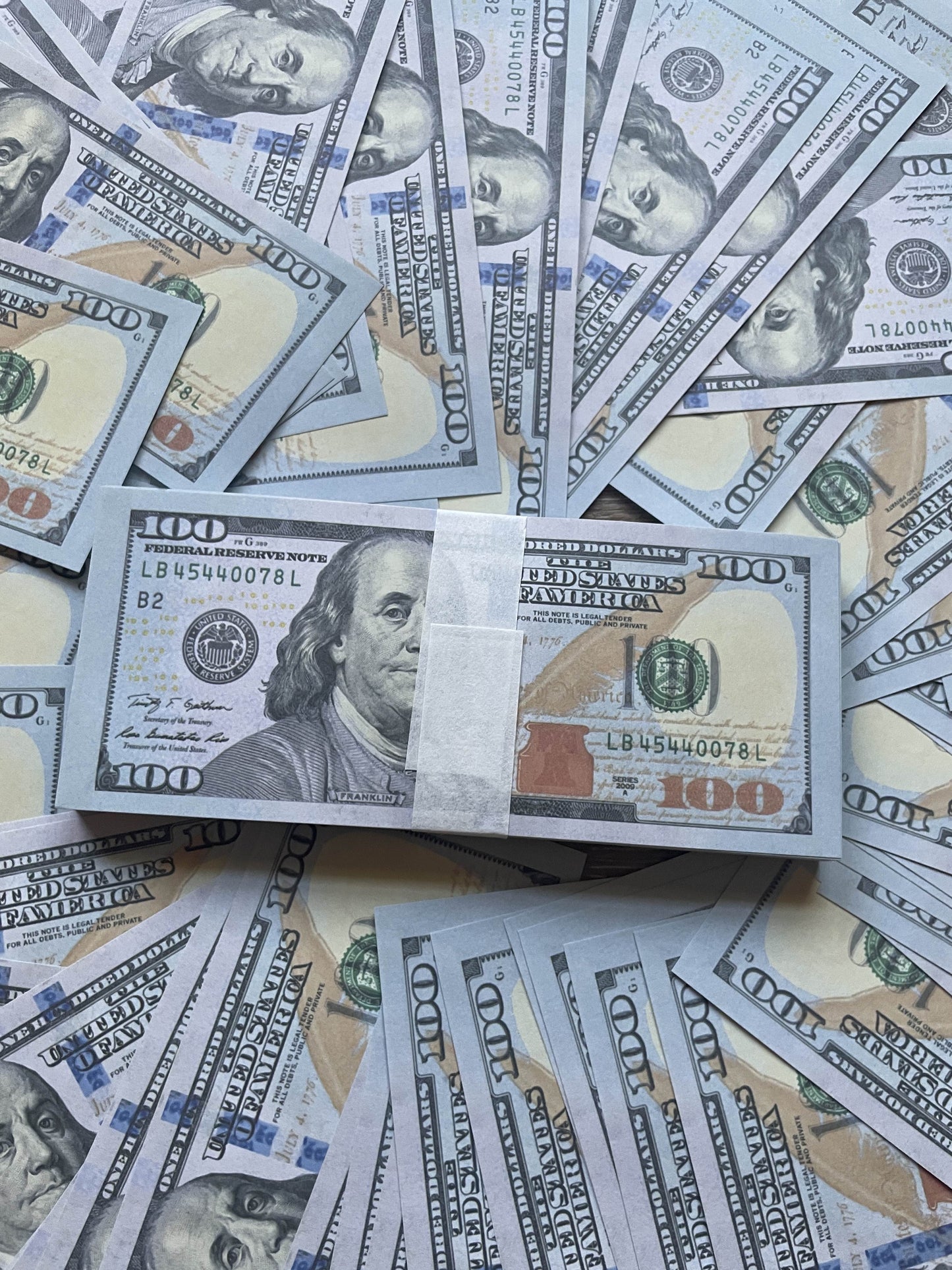 $20,000 Full-Print Prop Cash in $100 Bills