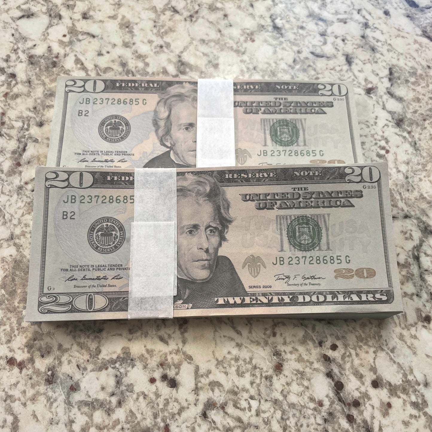 $4,000 Full-Print Prop Cash in $20 Bills