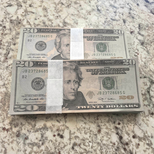$4,000 Full-Print Prop Cash in $20 Bills