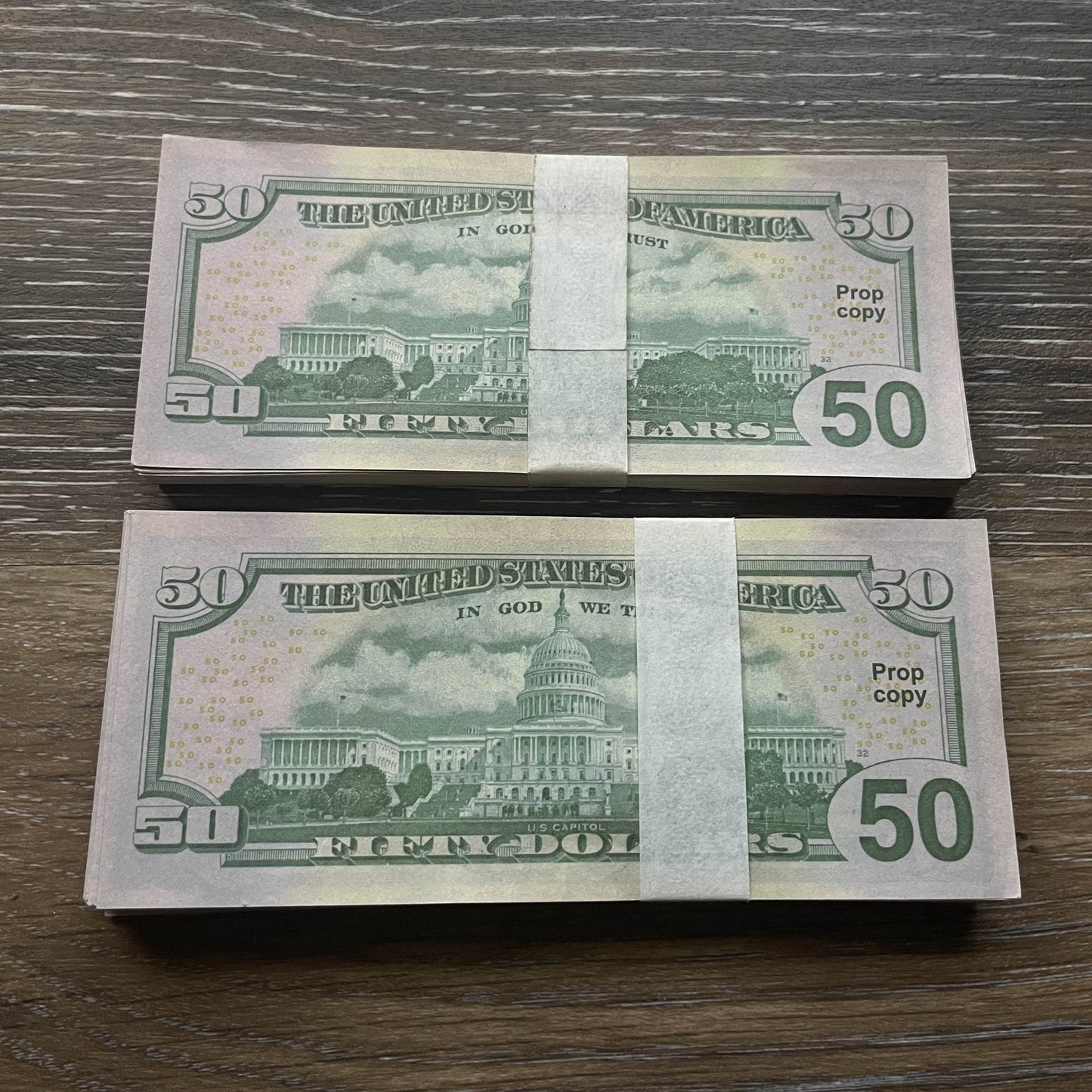$10,000 Full-Print Prop Cash in $50 Bills